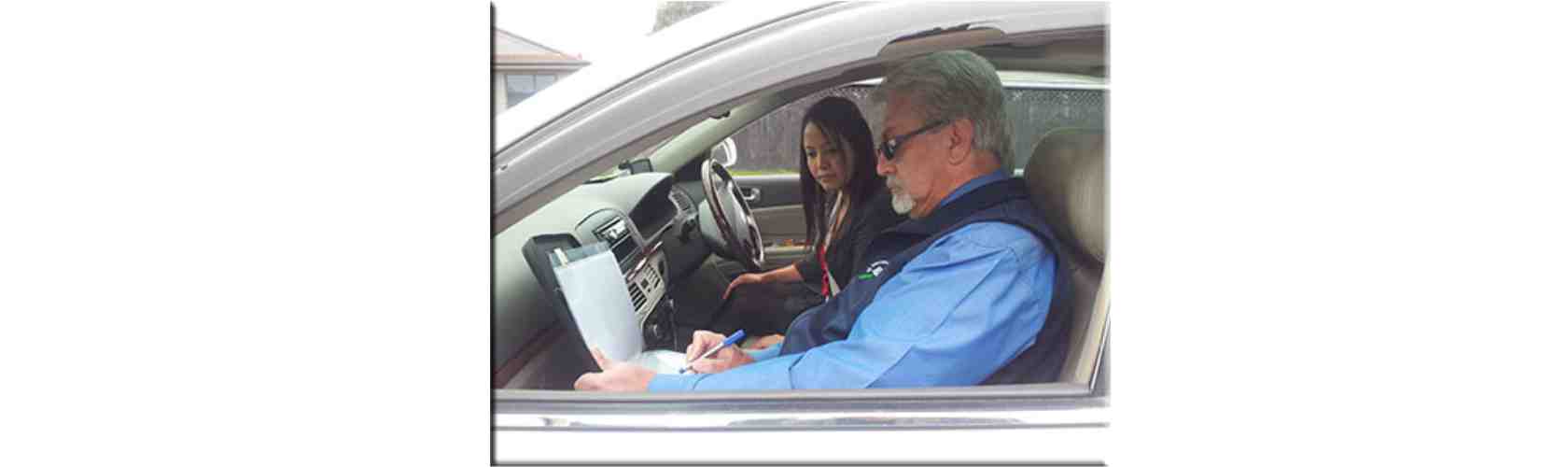 Instructor teaching student